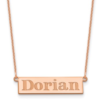 14k Rose Gold 4-6 Letter Name Bar Necklace