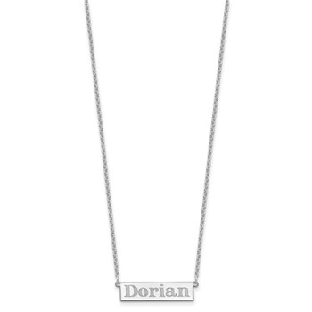 Sterling Silver/Rhodium-plated 4-6 Letter Name Bar Necklace — alternate view