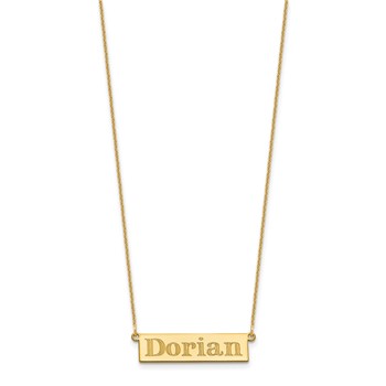 14k Yellow Gold 4-6 Letter Name Bar Necklace — alternate view