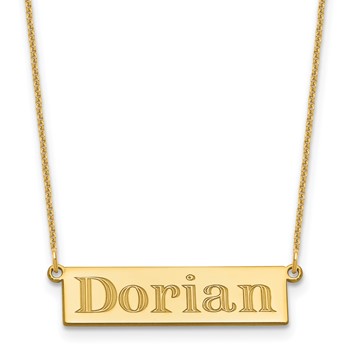 14k Yellow Gold 4-6 Letter Name Bar Necklace