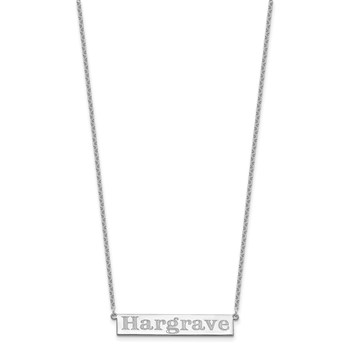 Sterling Silver/Rhodium-plated 7-9 Letter Name Bar Necklace — alternate view