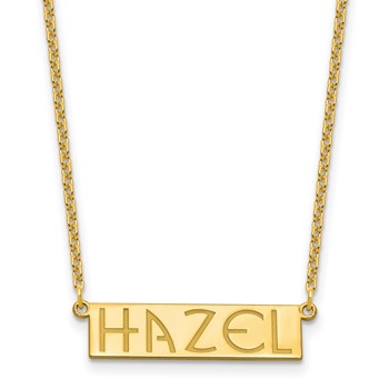 Sterling Silver/Gold-plated 4-6 Letter Name Bar Necklace