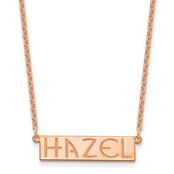 Sterling Silver/Rose-Gold 4-6 Letter Name Bar Necklace