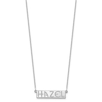 14k White Gold 4-6 Letter Name Bar Necklace — alternate view