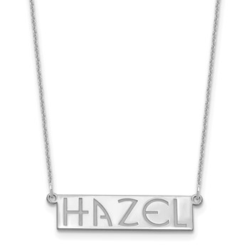 14k White Gold 4-6 Letter Name Bar Necklace