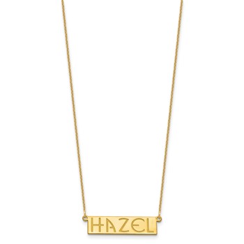 14k Yellow Gold 4-6 Letter Name Bar Necklace — alternate view