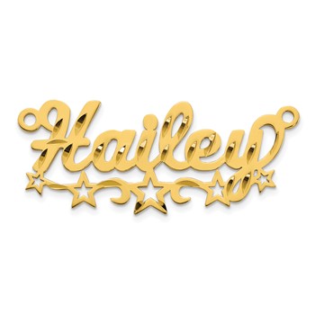 SS/Gold-plated Diamond-cut Cut-out Stars Name Plate
