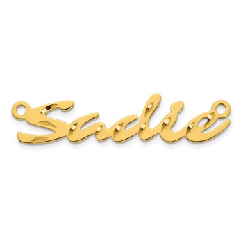 Sterling Silver/Gold-plated Diamond-cut Name Plate