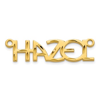 Sterling Silver/Gold-plated Diamond-cut Name Plate