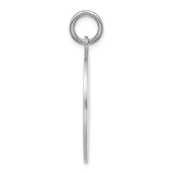 Sterling Silver/Rhodium-plated Small Round Animal Information Tag — alternate view