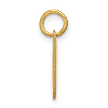 14k Yellow Gold Lower-case Letter B Epoxy Initial Charm — alternate view
