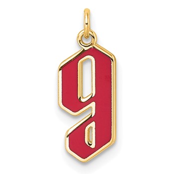 Sterling Silver/Gold-Plated Lower-case Letter G Epoxy Initial Charm