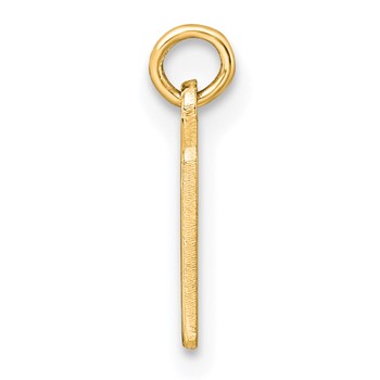 Sterling Silver/Gold-Plated Lower-case Letter N Epoxy Initial Charm — alternate view