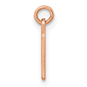 Sterling Silver/Rose Gold-Plated Lower-case Letter N Epoxy Initial Charm — alternate view