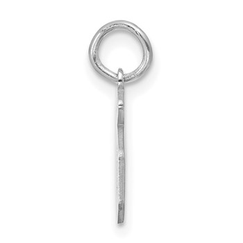 Sterling Silver/Rhodium-Plated Lower-case Letter D Epoxy Initial Charm — alternate view