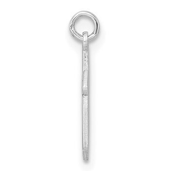 Sterling Silver/Rhodium-Plated Lower-case Letter K Epoxy Initial Charm — alternate view