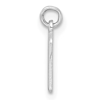 Sterling Silver/Rhodium-Plated Lower-case Letter M Epoxy Initial Charm — alternate view