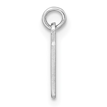 Sterling Silver/Rhodium-Plated Lower-case Letter N Epoxy Initial Charm — alternate view