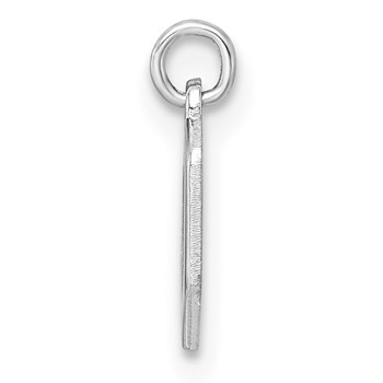 10k White Gold Lower-case Letter O Epoxy Initial Charm — alternate view