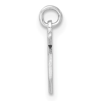 Sterling Silver/Rhodium-Plated Lower-case Letter S Epoxy Initial Charm — alternate view