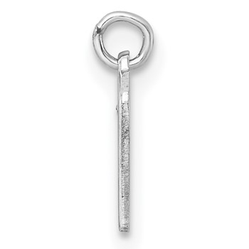 10k White Gold Lower-case Letter U Epoxy Initial Charm — alternate view
