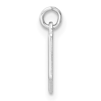 10k White Gold Lower-case Letter W Epoxy Initial Charm — alternate view