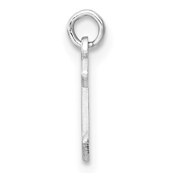 14k White Gold Lower-case Letter X Epoxy Initial Charm — alternate view
