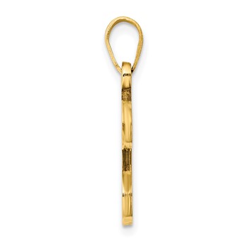 Sterling Silver Gold-plated Letter V Initial Pendant — alternate view