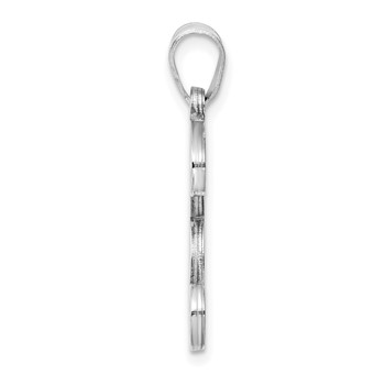 Sterling Silver Rhodium-plated Letter B Pen — alternate view