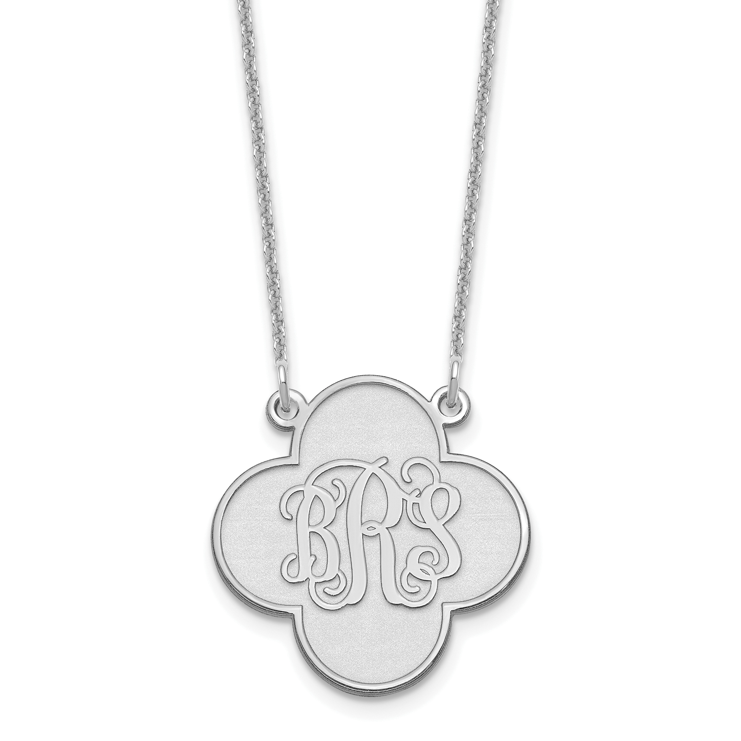 Script Clover Monogram Necklaces - Quality Gold