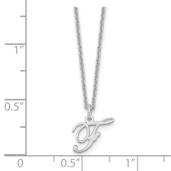 10kw Letter F Initial Necklace — alternate view