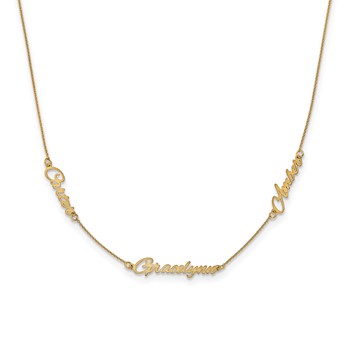 14K Brushed 1 Name Necklace
