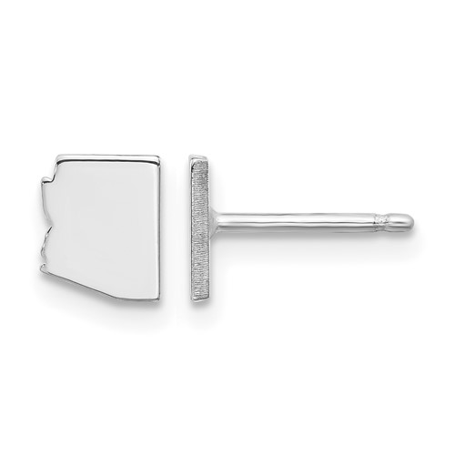 Sterling Silver/Rhodium-plated Arizona State Earrings
