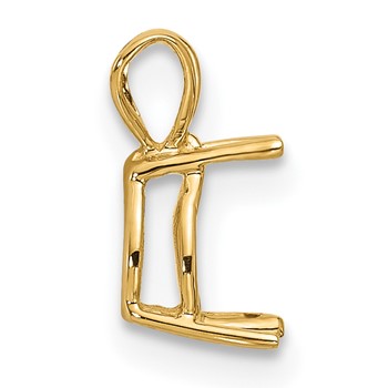 14k 7x5mm Pear Pendant Mounting — alternate view