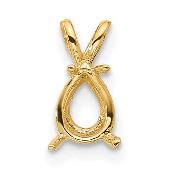 14k 7x5mm Pear Pendant Mounting