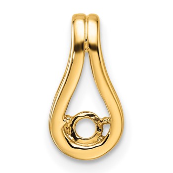 14k Holds 2.8mm Stone Teardrop-Shape Slide Mounting Fits up to 2mm Regular/6mm Fancy or Reversible Omega