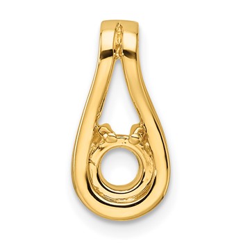 14k Holds 4.7mm Stone Teardrop-Shape Slide Mounting Fits up to 3mm Regular/6mm Fancy or Reversible Omega