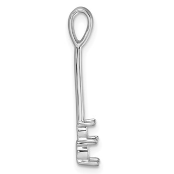 14k White Gold Holds 4.4mm/3.4mm Two-stone Pendant Mounting — alternate view