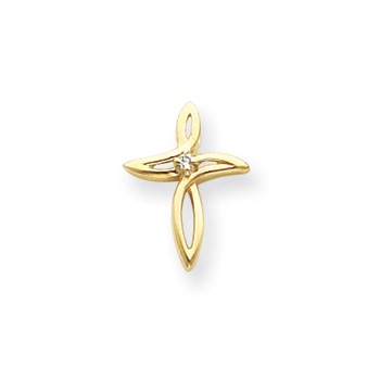 14k VS Diamond cross pendant