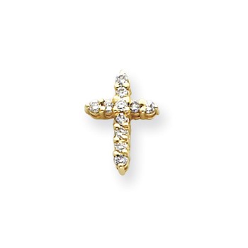 14k A Diamond cross pendant