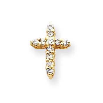 14k AA Diamond Cross Pendant
