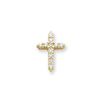 14k A Diamond cross pendant