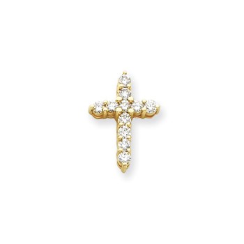 14k VS Diamond cross pendant