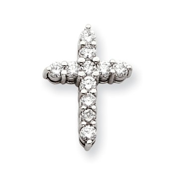 14k White Gold Moissanite Pendant
