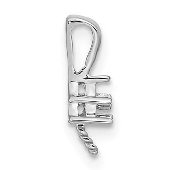 14k White Gold Pearl and Diamond Pendant Mounting — alternate view