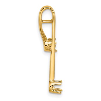 14k Holds 2-3.0mm Two-stone Chain Slide Mounting — alternate view