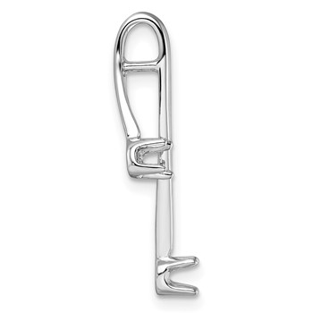 14k White Gold Holds 2-3.0mm Two-stone Chain Slide Mounting — alternate view