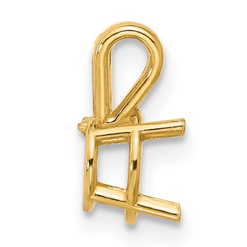 14k 6mm Round Stone Pendant Mounting — alternate view