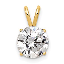 Image of 14k 8mm Cubic Zirconia pendant