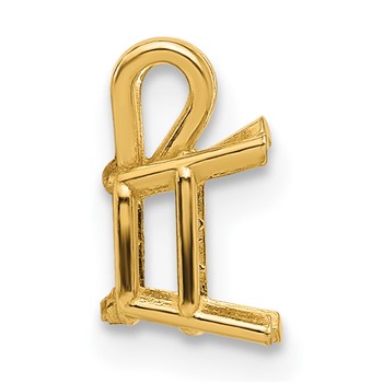 14k 6x4mm Emerald-cut Stone Pendant Mounting — alternate view